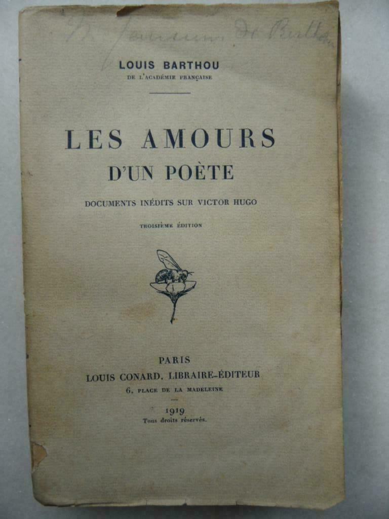 Victor Hugo (Louis Barthou), Boeken, Gelezen, Maatschappij en Samenleving, Ophalen of Verzenden, Louis Barthou