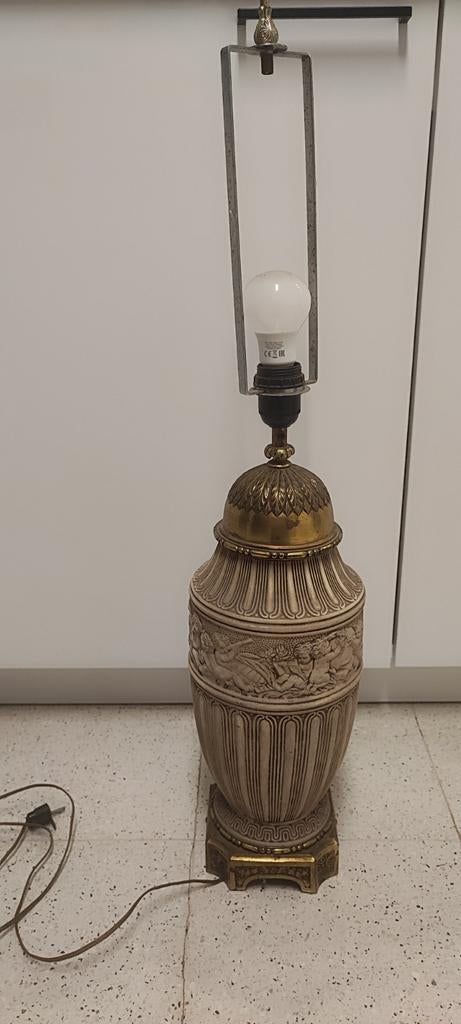 Antiek tafellamp met engelen, Antiek en Kunst, Ophalen