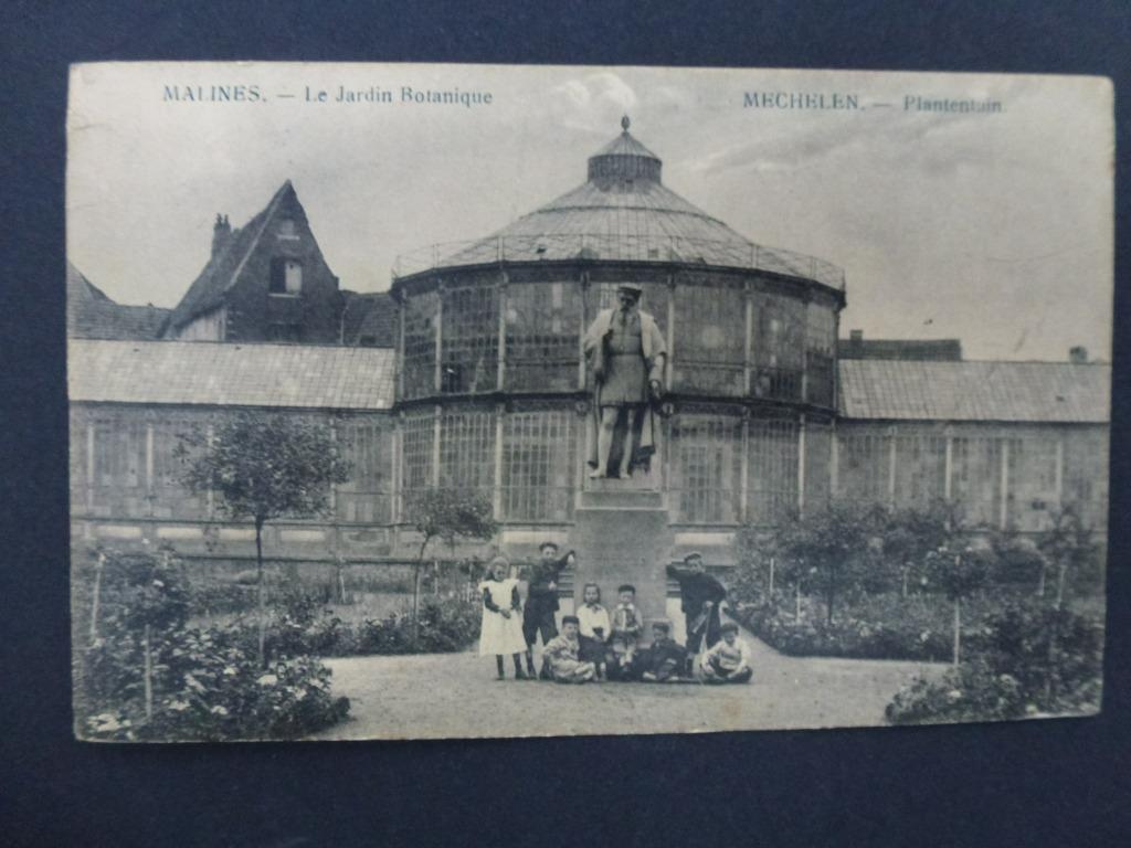 oude prentkaart postkaart Mechelen Plantentuin, Verzamelen, Verzenden, Voor 1920, Gelopen, Antwerpen