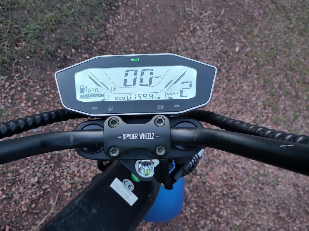 E-Chopper Spyder Wheelz — blauw — 1600 km, Motoren, Chopper