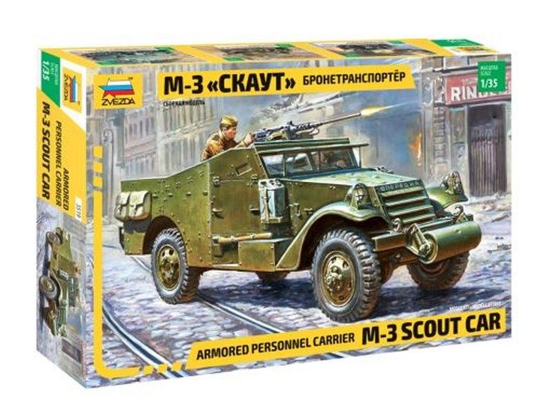 ZVEZDA 3519 armoured personnel carrier M-3 scout car 1/35, Overige merken, 1:32 tot 1:50, Nieuw, Ophalen of Verzenden