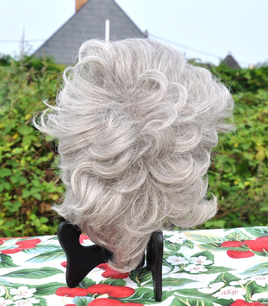 perruque cheveux gris, Enlèvement ou Envoi, Utilisé, Perruque ou Extension de cheveux