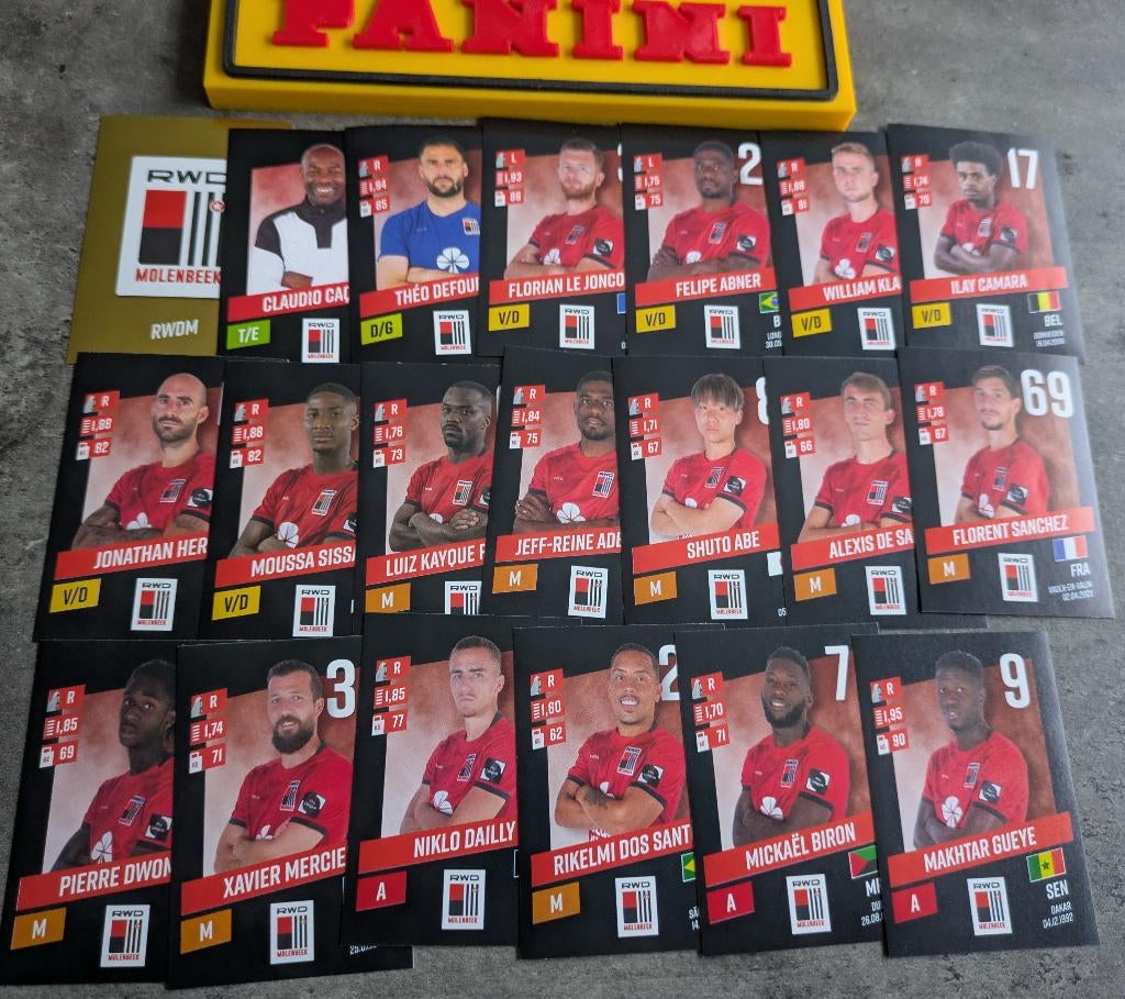 Panini FOOTBALL 2023/24 20 AUTOCOLLANTS RWDM MOLENBEEK FOOT, Enlèvement ou Envoi, Neuf