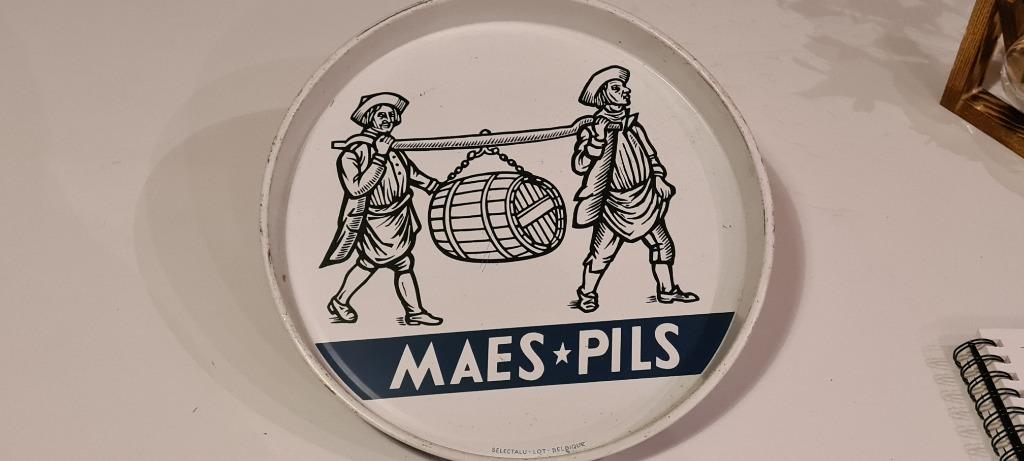 maes pils    plateau bierplateau, Verzamelen, Ophalen of Verzenden