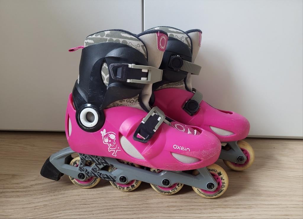 Inline skates voor kinderen (Oxelo Play5 girl), Ophalen of Verzenden, Verstelbaar, Gebruikt, Kinderen