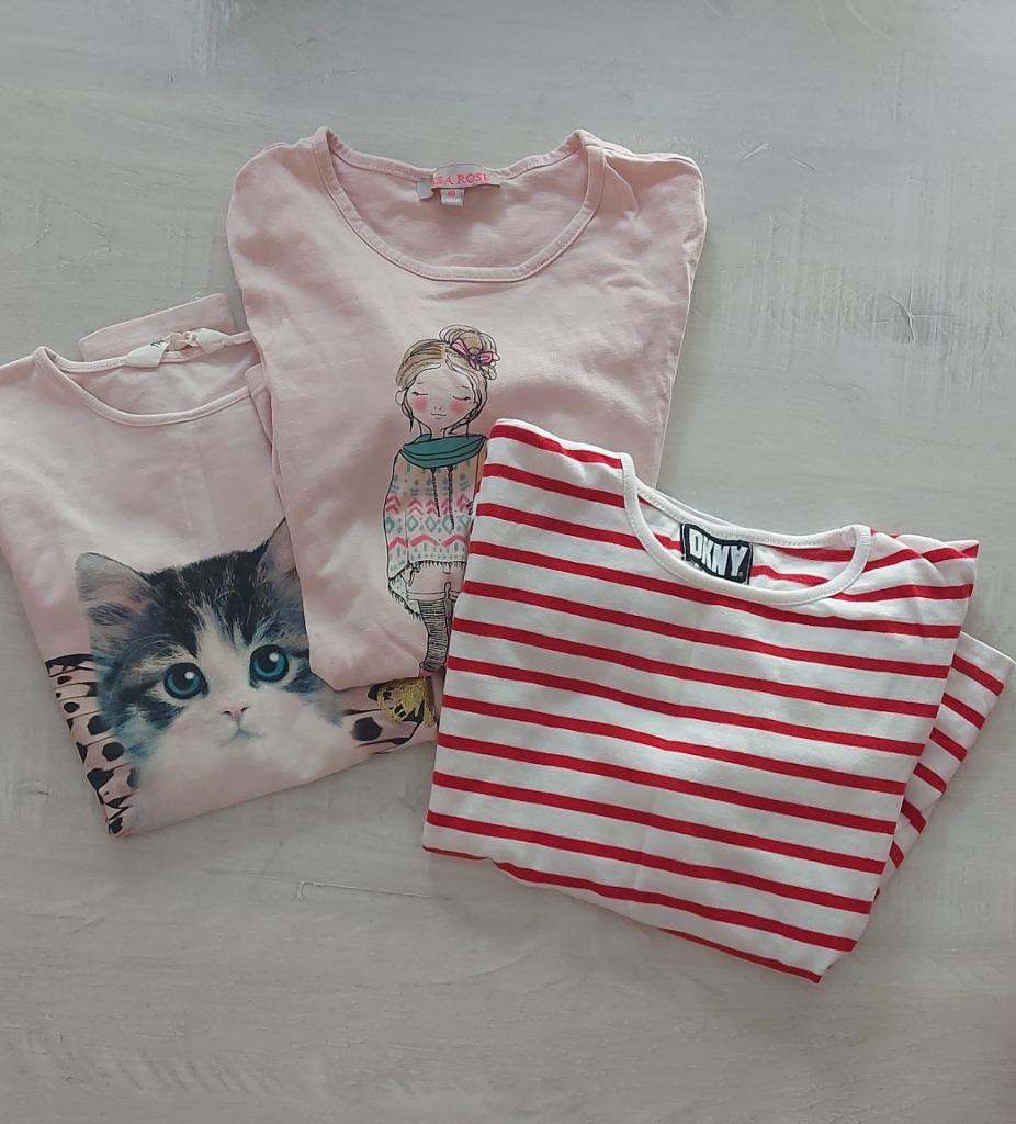 3 T-shirts met lange mouwen 10 jaar/140 cm, Kinderen en Baby's, Kinderkleding | Maat 140, Ophalen, Meisje, H&M, Zo goed als nieuw