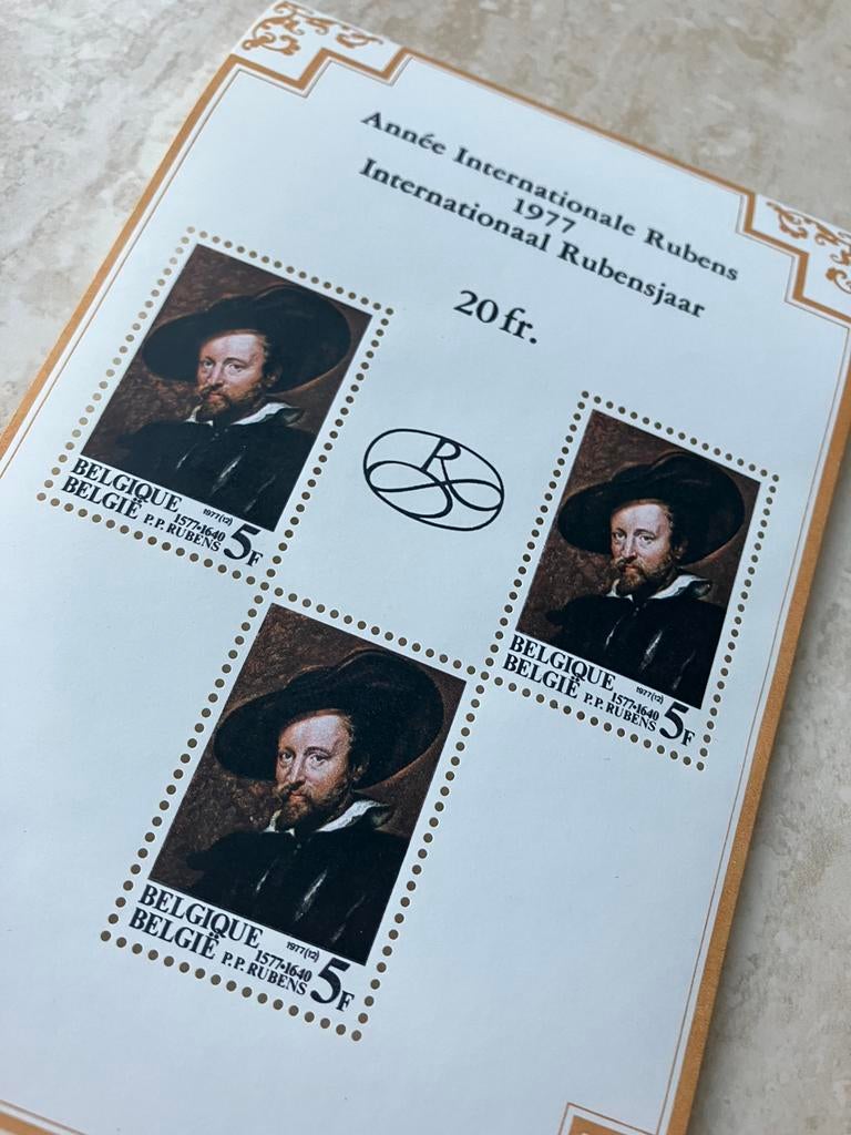 Vel van 3 postzegels RUBENS 1977., Postzegels en Munten, Postzegels | Europa | België, Ophalen of Verzenden
