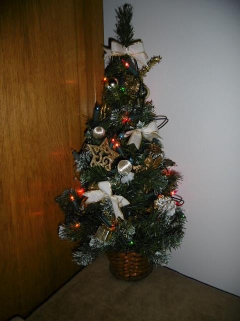 Kleine kerstboom met gekleurde lichtjes, 60 cm, Diversen, Kerst, Ophalen of Verzenden