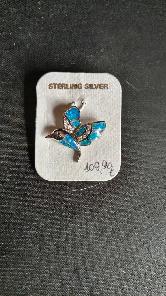 zilveren kolibrie hanger, Ophalen of Verzenden, Nieuw, Zilver