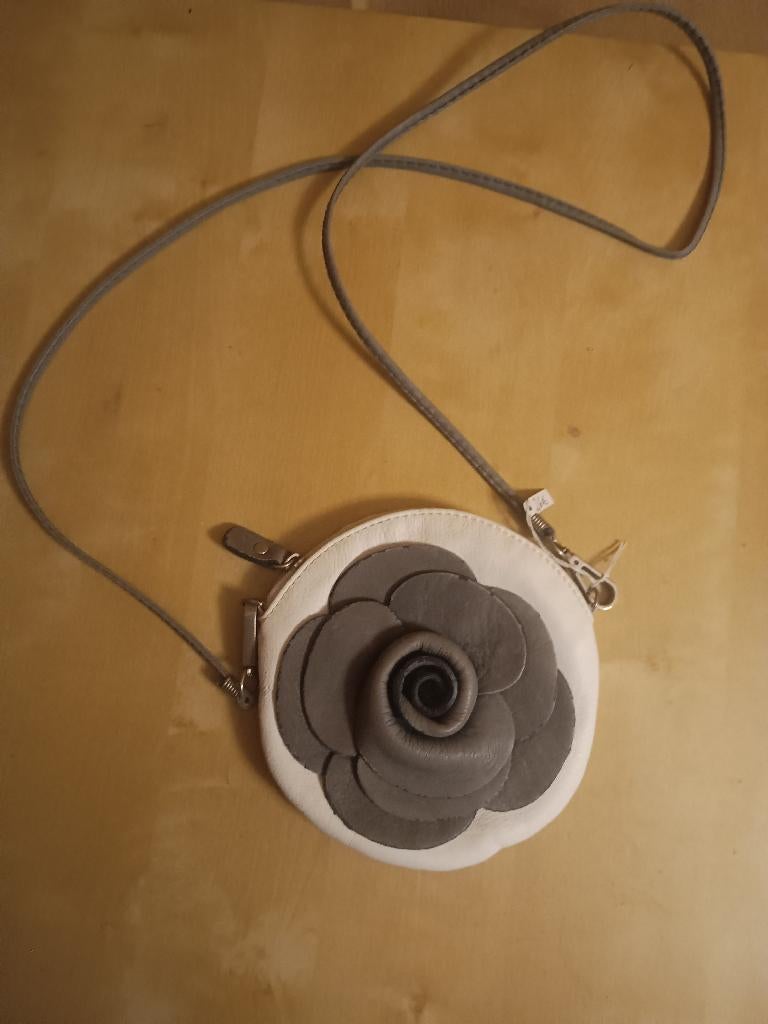 witte lederen hand-schoudertas, Ophalen of Verzenden, Nieuw, Wit, Schoudertasje