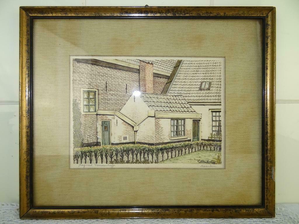 Willem den Ouden litho Haarlem litho Willem den Ouden 1943, Antiek en Kunst, Kunst | Tekeningen en Fotografie, Ophalen of Verzenden