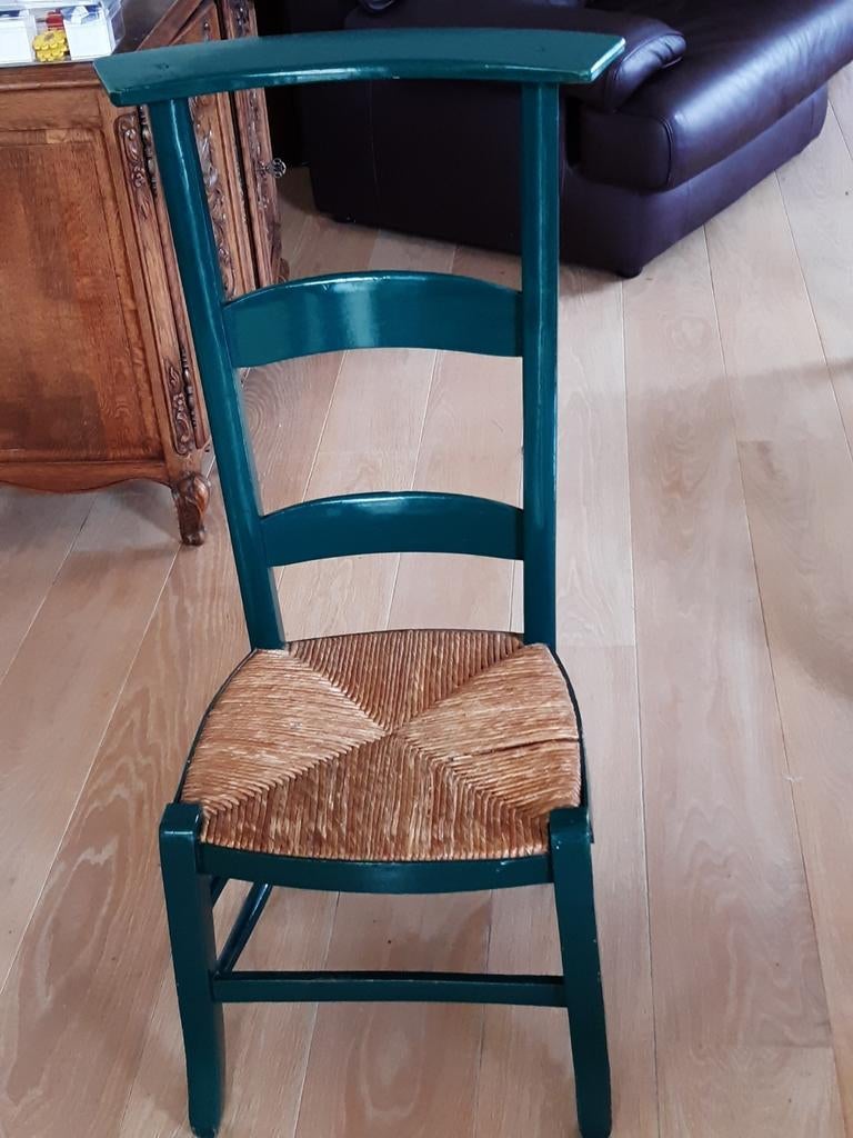 Groene kerkstoel, Huis en Inrichting, Ophalen, Zo goed als nieuw