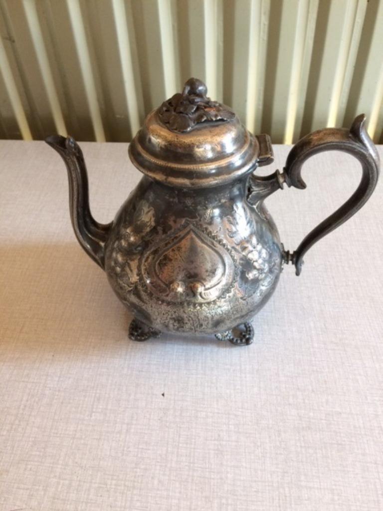 Theepot in tin, Antiek en Kunst, Antiek | Tin, Verzenden