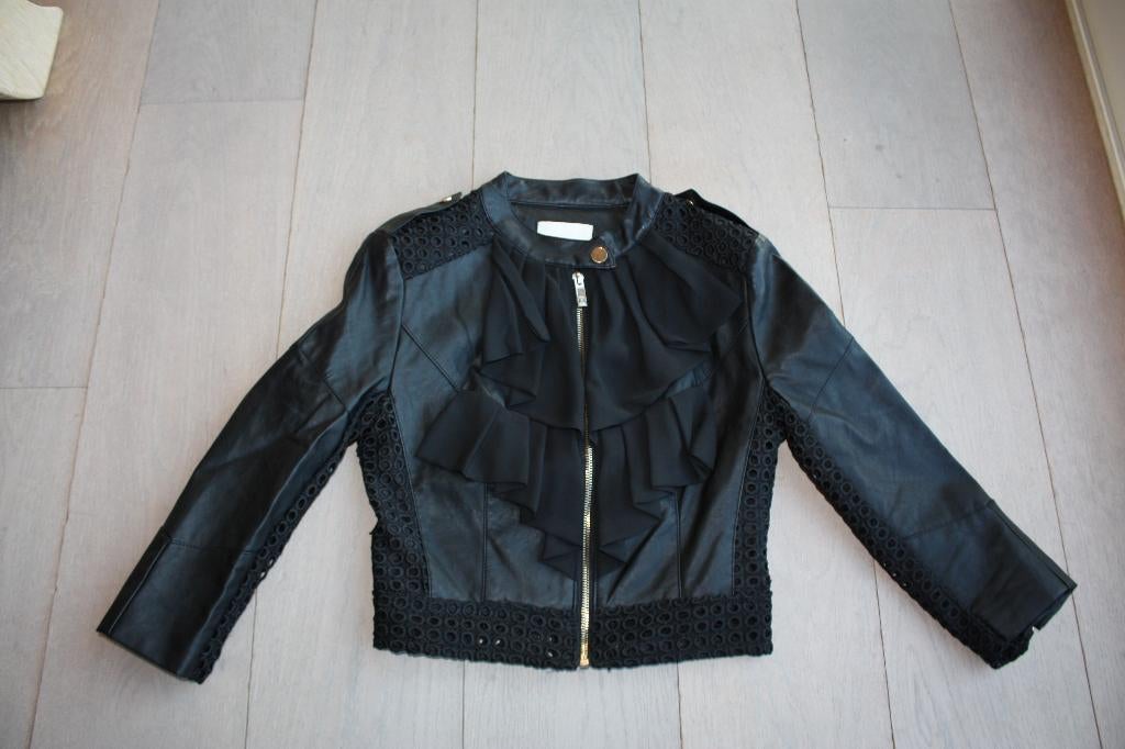 Nieuw: Stoer lederen jasje van Relish, maat XS, Neuf, Enlèvement ou Envoi, Taille 34 (XS) ou plus petite, Manteau