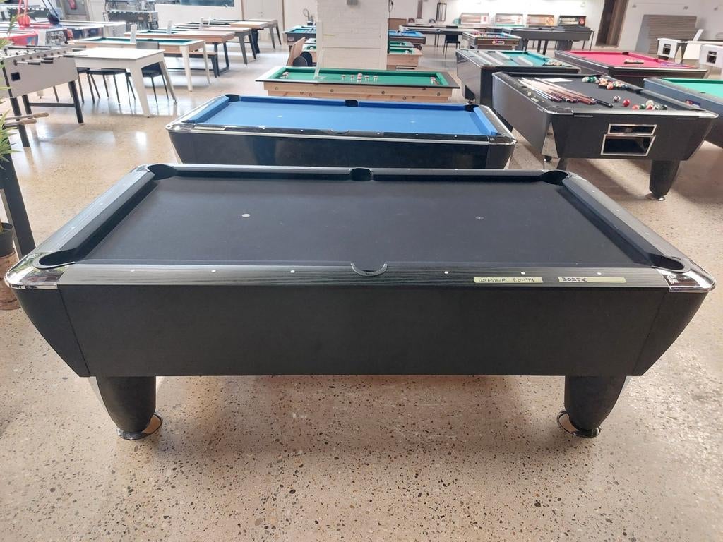 Pooltafel Sam zwart, Sport en Fitness, Biljarten en Poolen, Zo goed als nieuw, Pooltafel, Ophalen