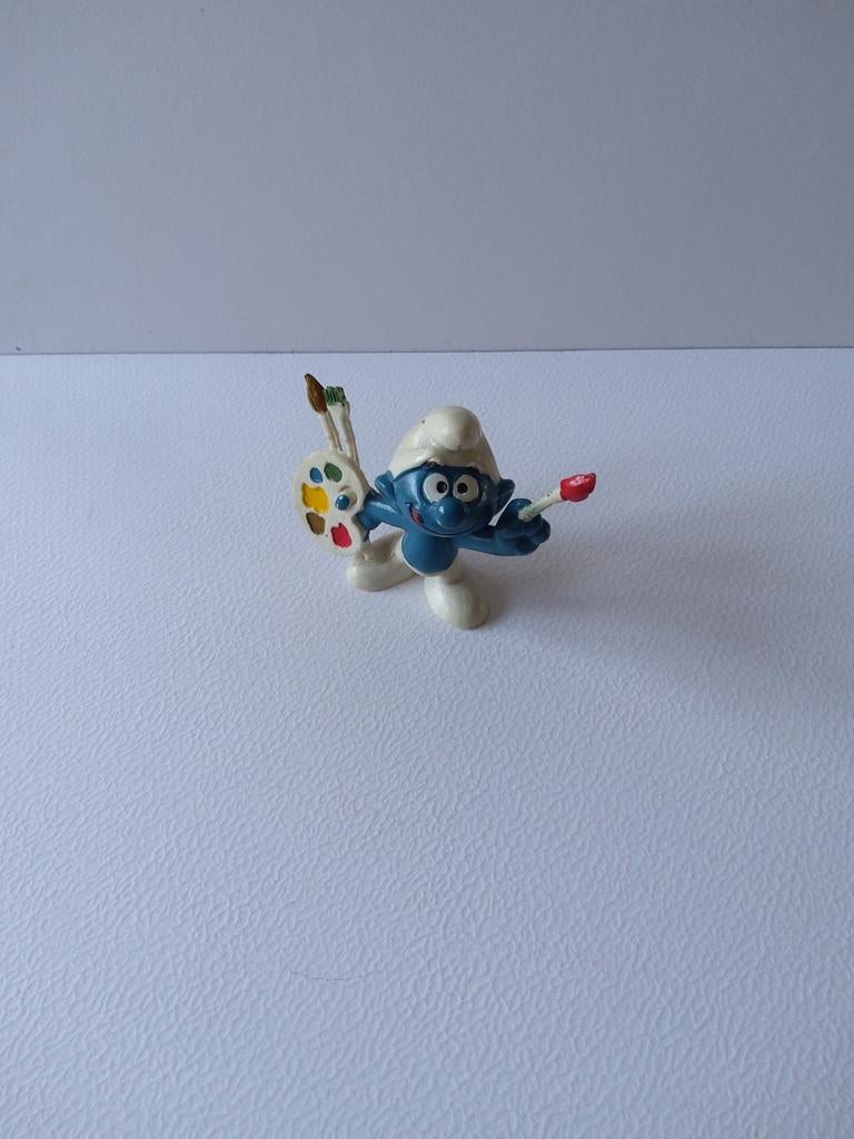 Schtroumpf Peintre, Collections, Enlèvement ou Envoi, Utilisé, Poupée, Figurine ou Peluche