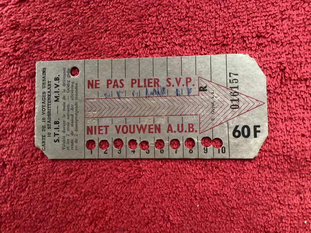 STIB …ancienne carte de tram, Enlèvement ou Envoi, Tram
