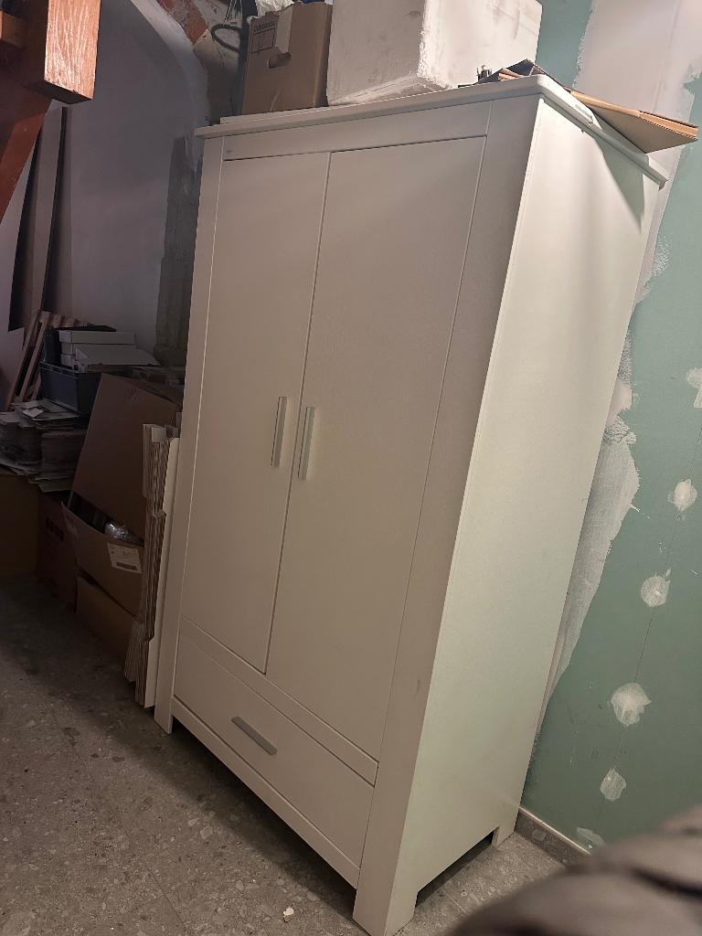 Witte kast en babybed Pericles, Ophalen, Gebruikt, Minder dan 140 cm, Minder dan 70 cm