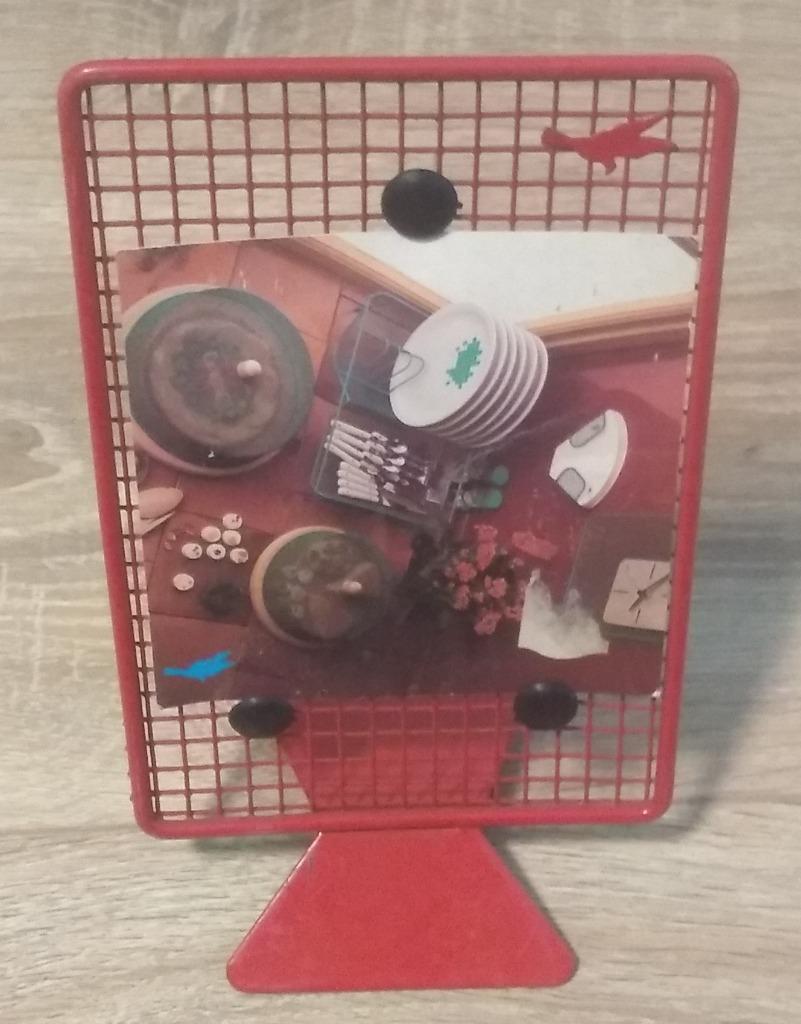 Porte photo en métal rouge, Enlèvement ou Envoi
