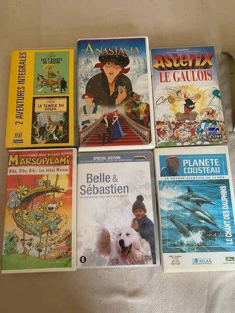 Set van 6 K7 voor kinderen, Vanaf 6 jaar, Ophalen of Verzenden, Gebruikt