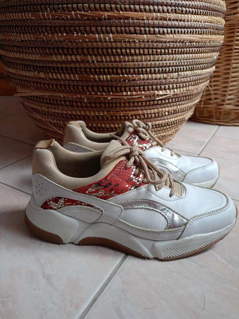 Lederen mand, Verzenden, Wit, Zo goed als nieuw, Sneakers