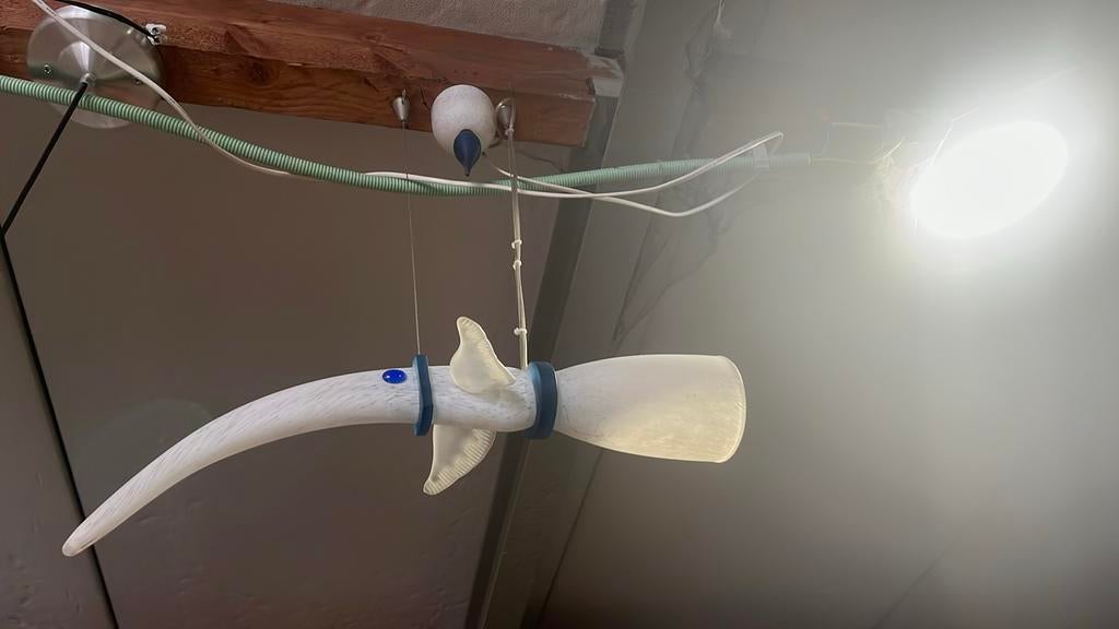 Design lamp vliegende vogel , murano, Huis en Inrichting, Ophalen