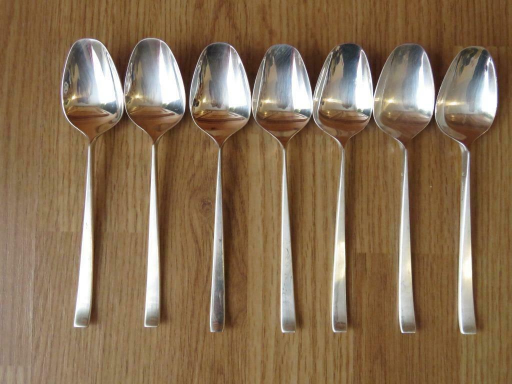 Antique 7 superbes cuillères en argent, Ophalen of Verzenden, Zilver