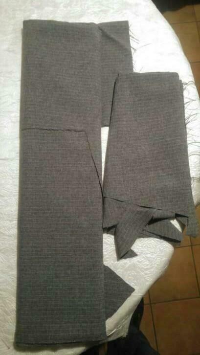 Coupon tissu polyester gris 2.50m x 1.44 et morceaux, Enlèvement ou Envoi, Neuf, Gris, Polyester