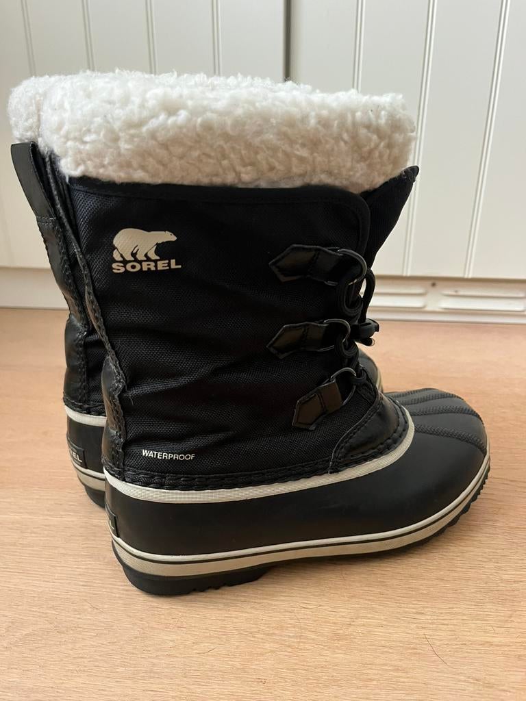Sorel snowboots zwart kind maat 36, Ophalen, Zo goed als nieuw, Snowboots, Overige merken