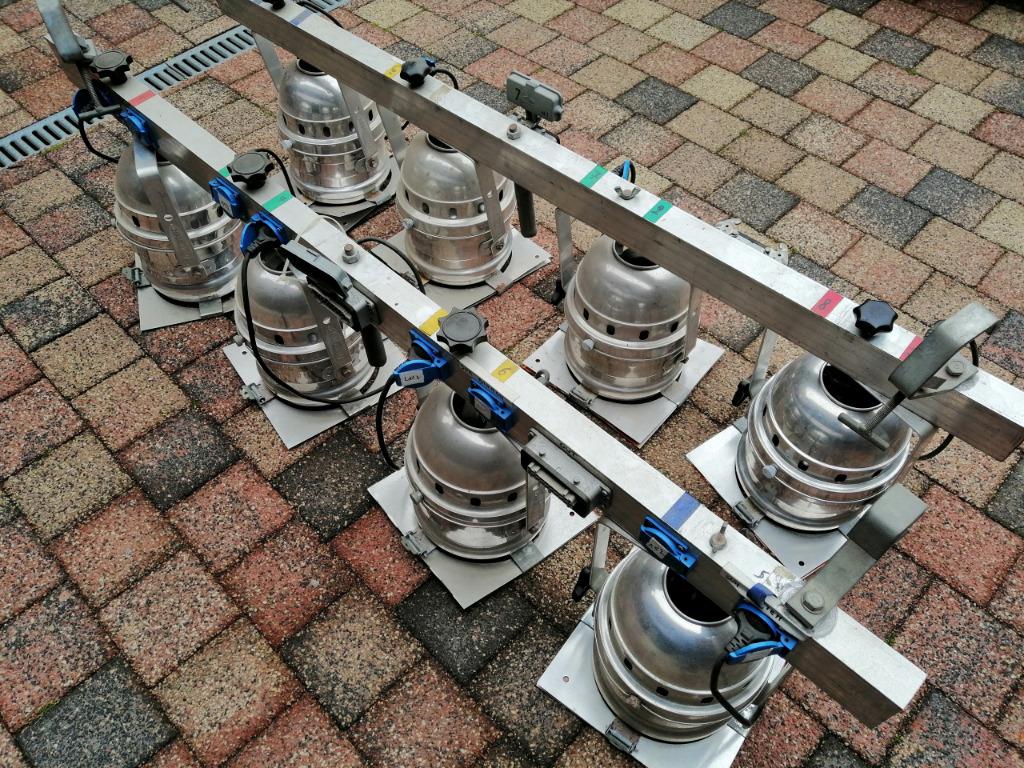 2 x fourbar Par 64 zilver lang 1000W, Muziek en Instrumenten, Ophalen, Gebruikt