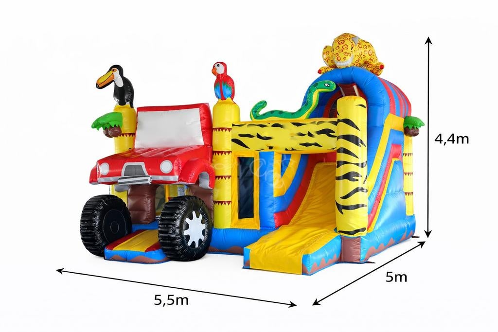 Nieuw springkasteel jeep safari, Hobby en Vrije tijd, Ophalen