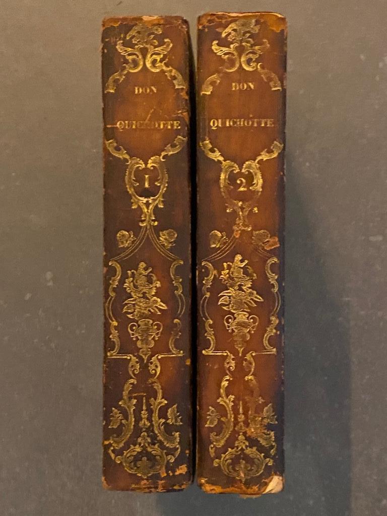 CERVANTES / VIARDOT / JOHANNOT Don Quichotte 1839 reliure, Ophalen of Verzenden