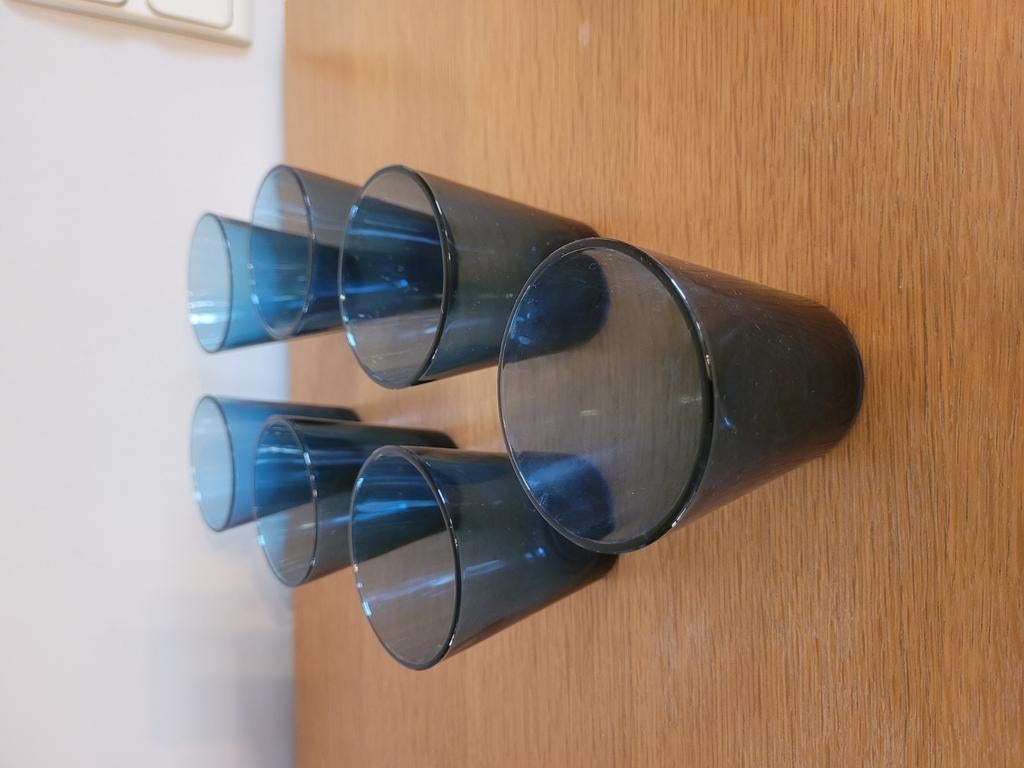 Lot de 7 verres à eau Vereco, Enlèvement, Comme neuf, Verre