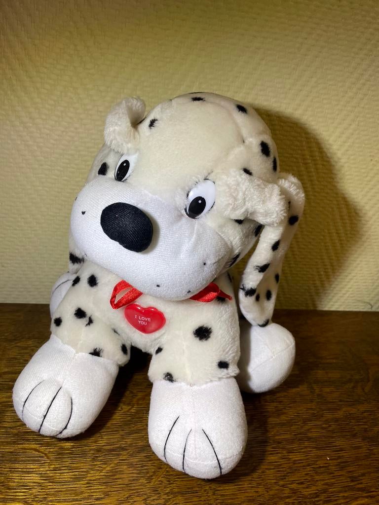 GROTE KNUFFEL HOND DALMATIËR 30 CM, Ophalen of Verzenden, Hond