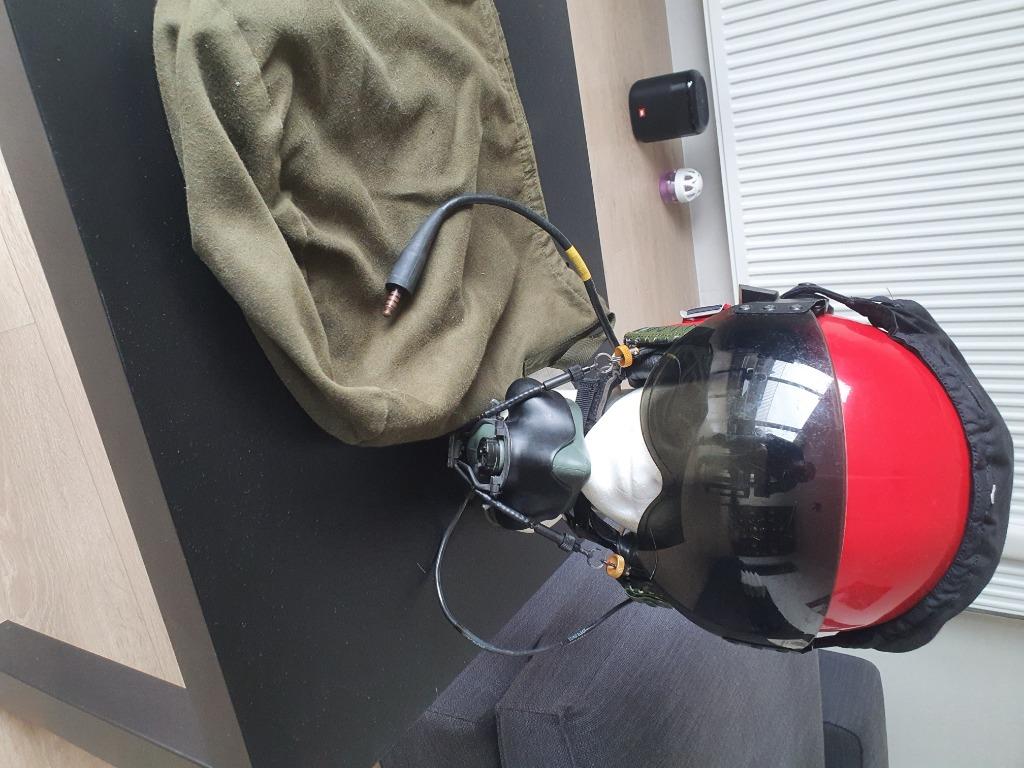 RAF Mk pilotenhelm met masker, Verzamelen, Ophalen of Verzenden, Luchtmacht, Helm of Baret