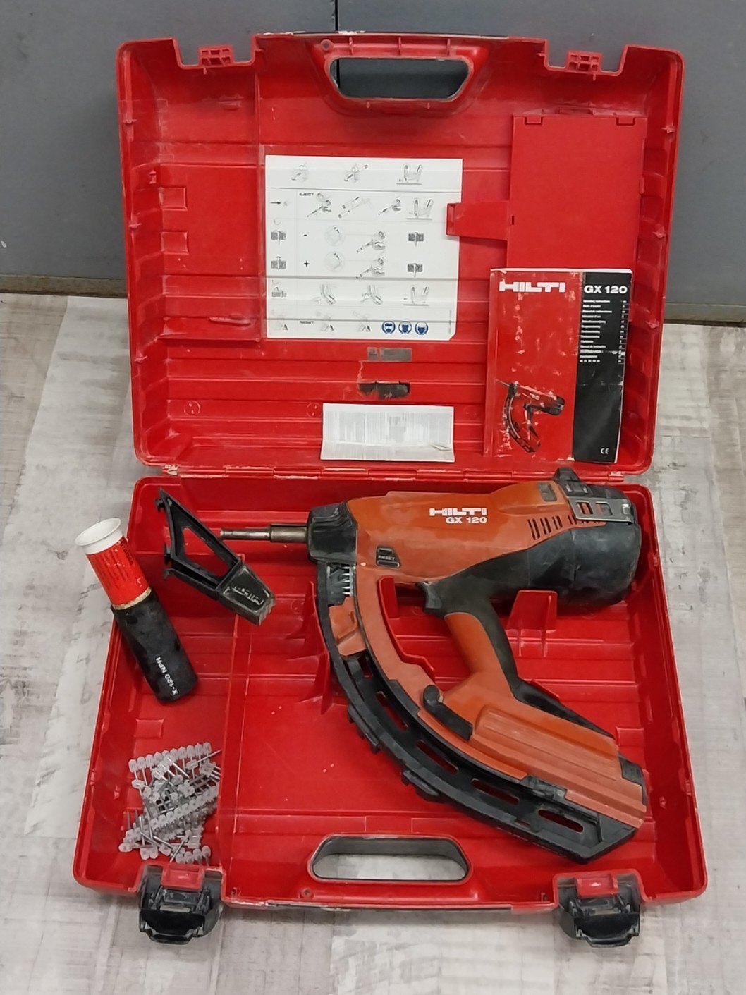 cloueur à gaz HILTI GX 120 en coffret, Enlèvement ou Envoi, Utilisé, Hilti