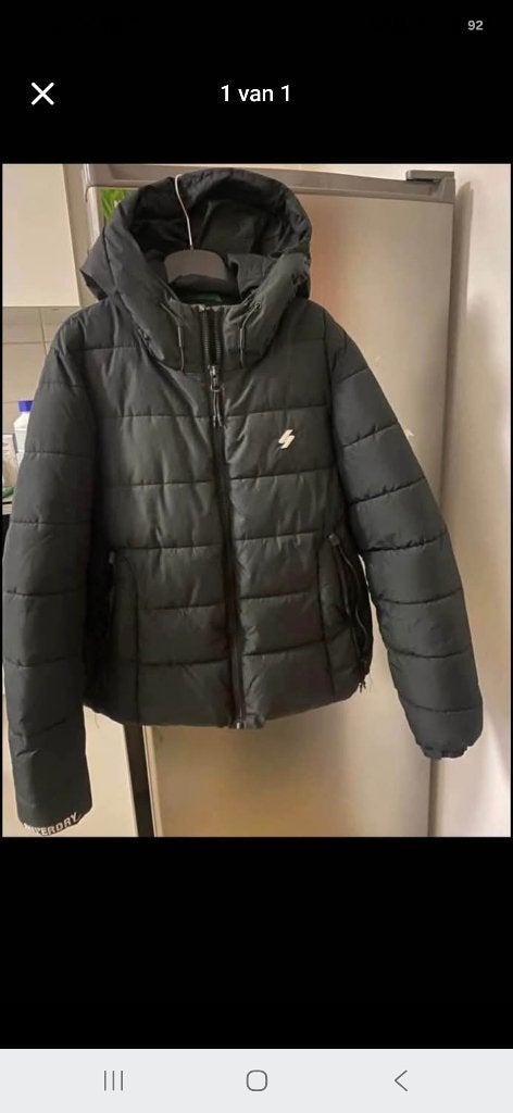 Winterjas Superdry maat 42, Kleding | Dames, Superdry, Zwart, Maat 42/44 (L), Ophalen of Verzenden