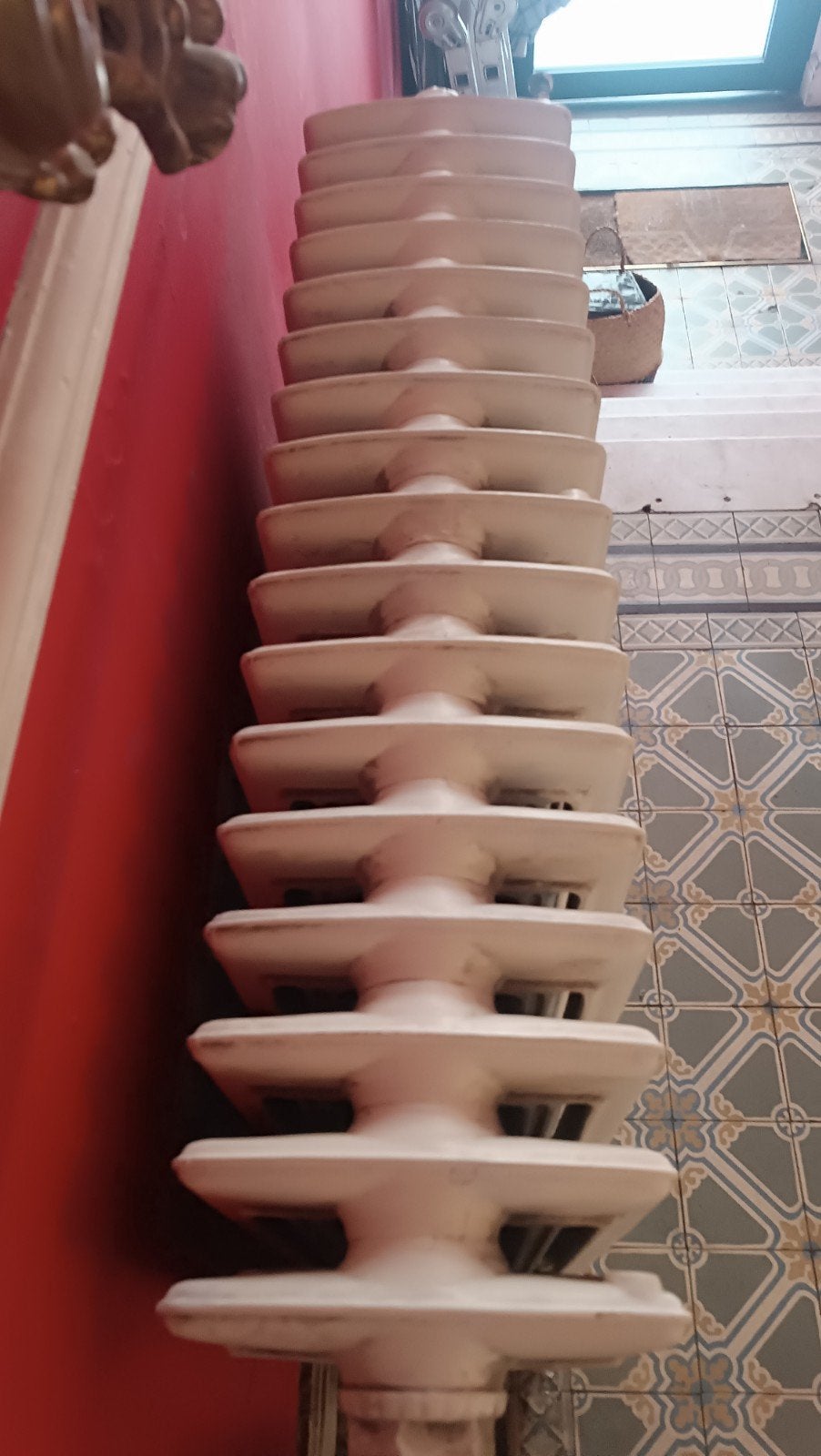 Radiateur, blanc, en fonte, ancien * 17 éléments, Enlèvement, Utilisé, Radiateur