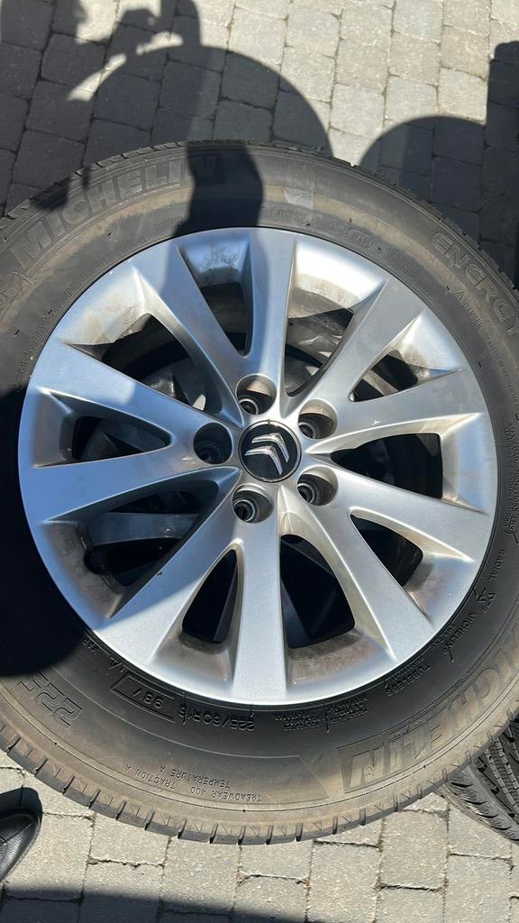 4 jantes-pneus Citroën C5 - PSA, Autos : Pièces & Accessoires, Pneus et Jantes, 16 pouces, Véhicule de tourisme, Pneus été
