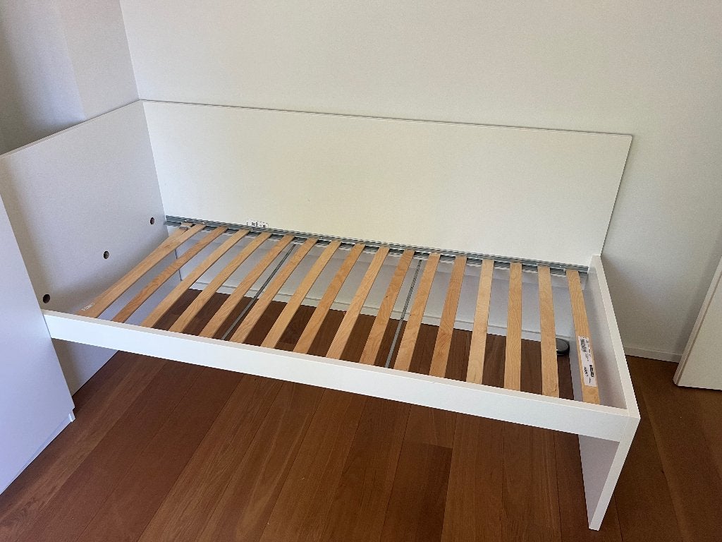 1 persoonsbed, Huis en Inrichting, Ophalen, Eenpersoons, Wit, Scandinavisch