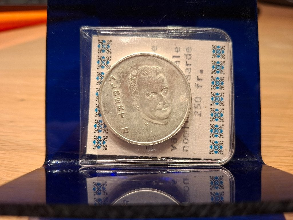 België – 250 Frank 1994 – Koning Albert II – Zilver 925/1000, Postzegels en Munten, Ophalen, Zilver, Zilver