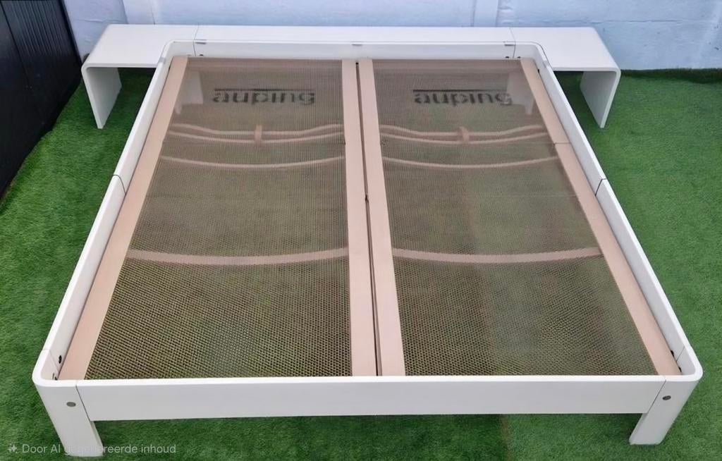 Lit Auping Auronde 180x200 cm avec dossier et tables, Enlèvement ou Envoi