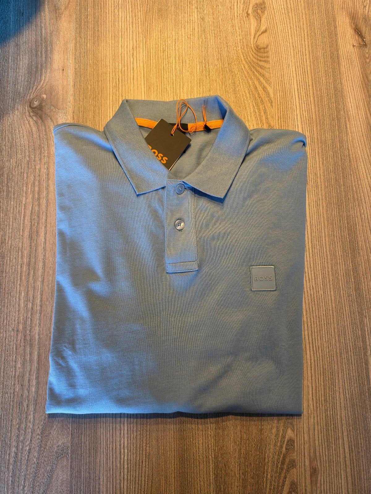 BOSS poloshirt longsleeve L, Kleding | Heren, Polo's, Maat 52/54 (L), BOSS, Blauw, Nieuw