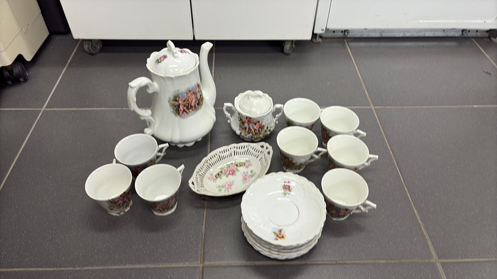 Thee servies 8-delig, Antiek en Kunst, Ophalen