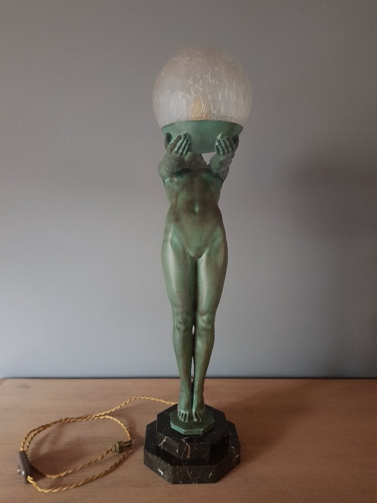 Art Deco lamp - MAX LE VERRIER (1886-1947), Antiek en Kunst, Ophalen