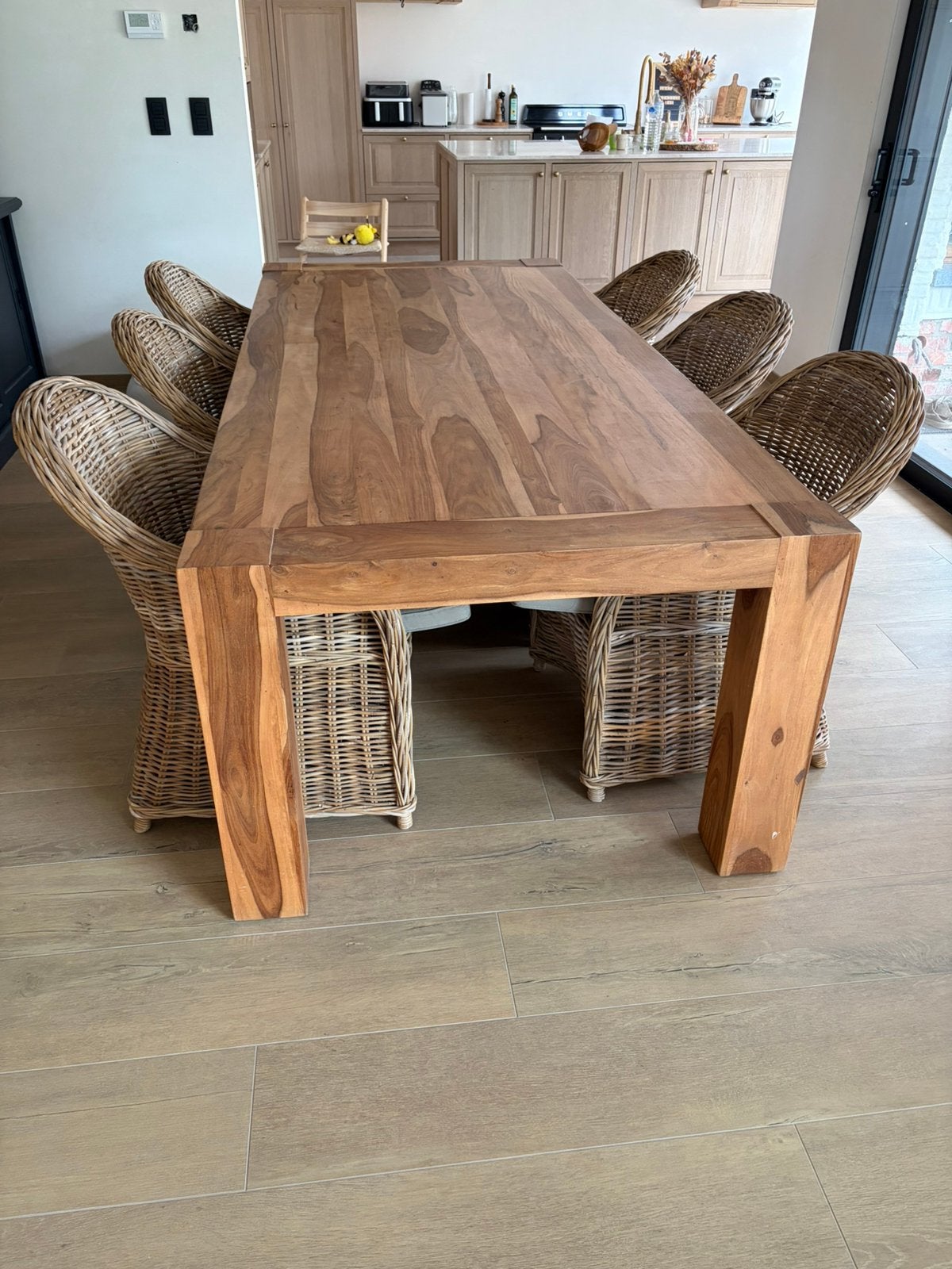 Tafel + 6 stoelen, Ophalen, Zo goed als nieuw, 4 tot 6 stoelen