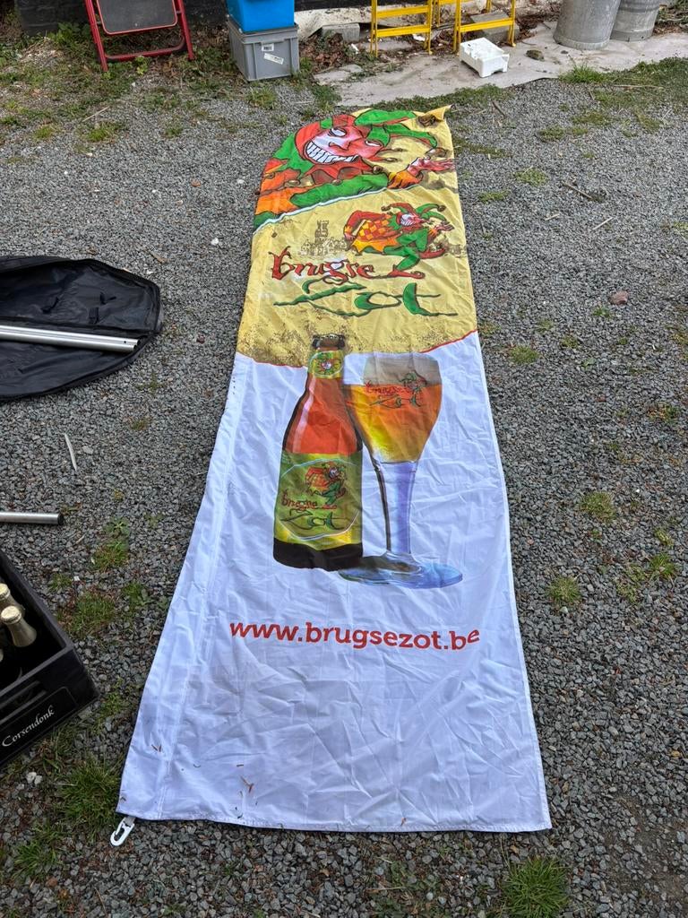 Brugse Zot beachflag (brouwerij De Halve Maan), Enlèvement, Comme neuf, Autres types, Autres marques