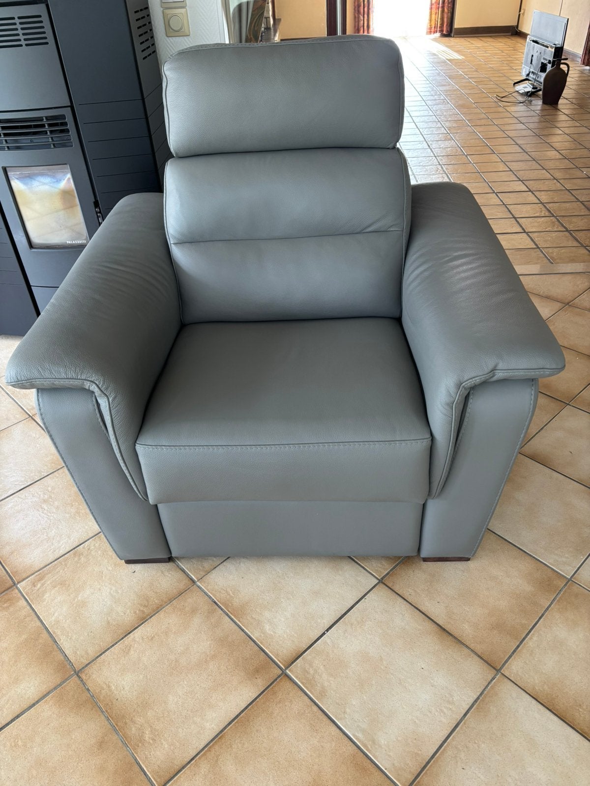 Fauteuil relax, Contemporain, Enlèvement, Cuir, Une personne