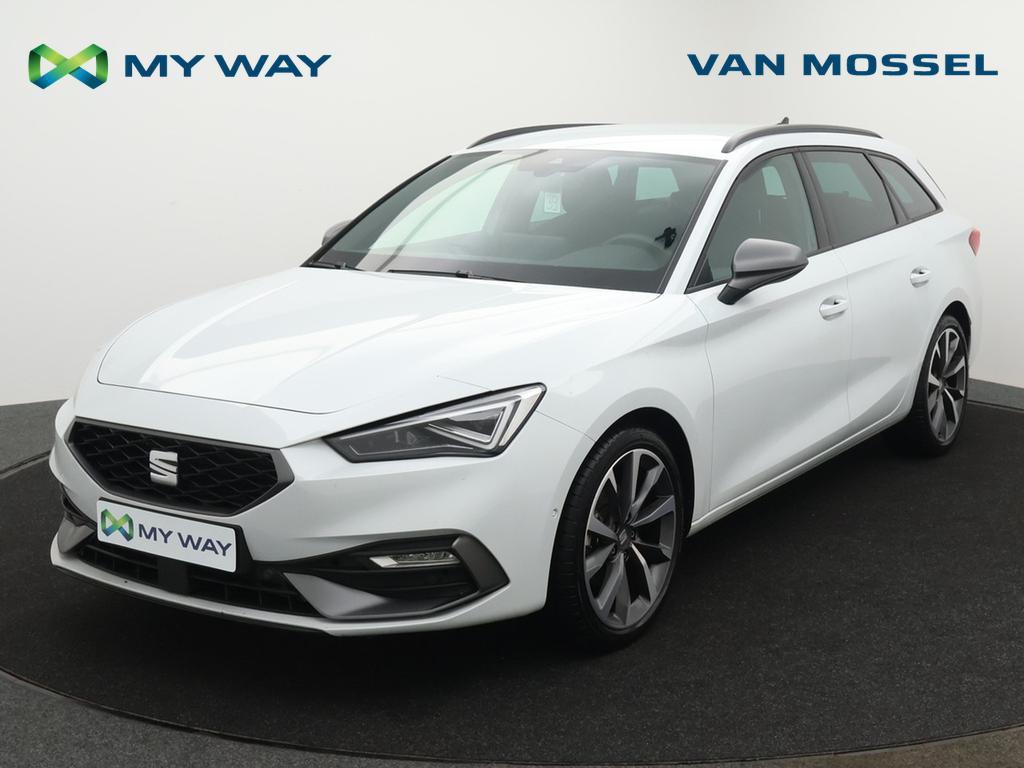 Seat Leon ST Leon ST 1.5 TSI FR Edition, Auto's, Seat, Leon, Lederen bekleding, Wit, 132 g/km