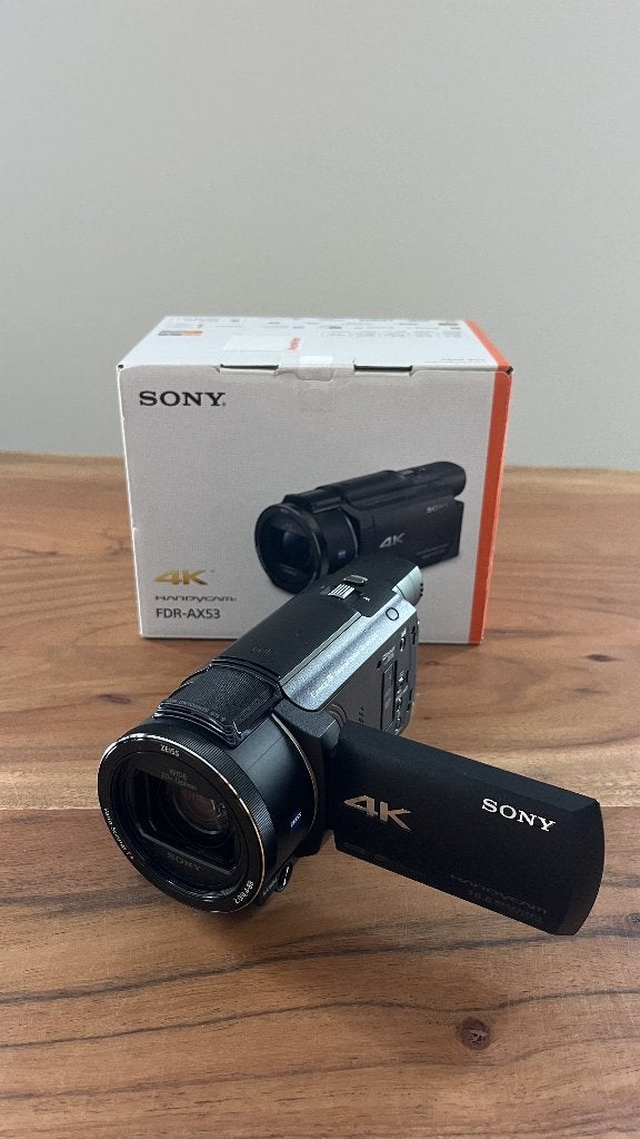 Sony FDR-AX53 Full 4K Handycam-camcorder — bijna nieuw, Externe microfoon, Verzenden, 20x of meer, Zo goed als nieuw
